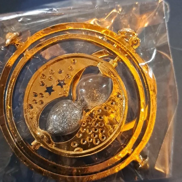 Harry Potter time turner key chain metal feather bookmark necklace bundle set - Picture 2 of 6